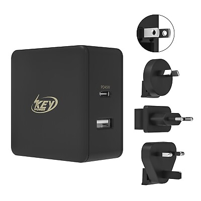 #ad Key Power 45W Type C PD Wall Charger USB C Power Adapter $10.79