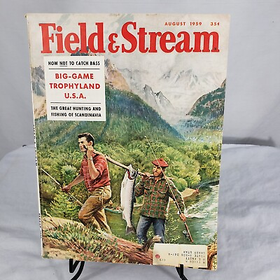 #ad Field And Stream Vintage August 1959 Magazine Hunting Fishing Camping $11.99