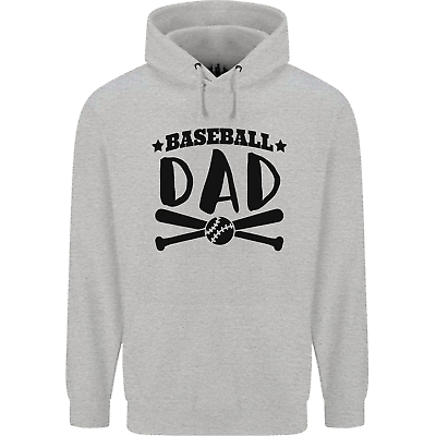 #ad Fathers Day Baseball Dad Funny Mens 80% Cotton Hoodie GBP 19.99
