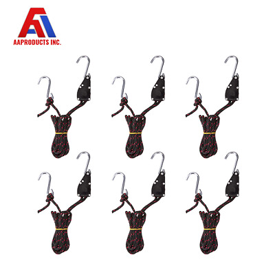 #ad Set of 6 Ratchet Stern Tie Down Straps for Kayak Canoe Utility Bow Rope $43.90