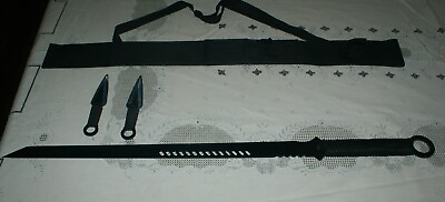 #ad Chinese Short sword with throwing knife set $51.00
