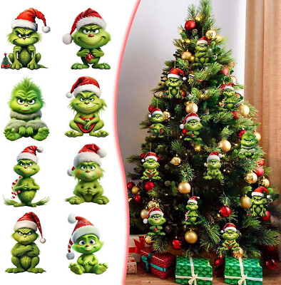 #ad Grinch Christmas Ornaments Xmas Tree Hanging Decoration Figure Pendant 40 Styles $4.99