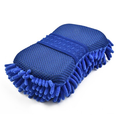 #ad 1 Pcs Microfiber Chenille Car Wash Sponge Care Washing Brush Pads Cleaning Tools $17.52