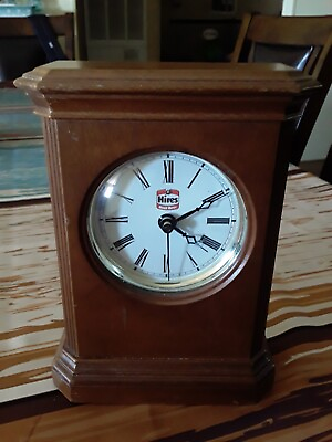 #ad #ad *RARE* Hires Root Beer 7x5quot; Wood Clock Used $40.00