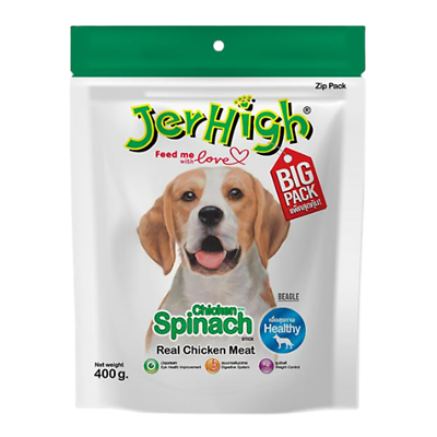 #ad JerHigh Dog Stick Snack Spinach Chicken Meat Energy Protein Vitamin Healthy 400g $43.99