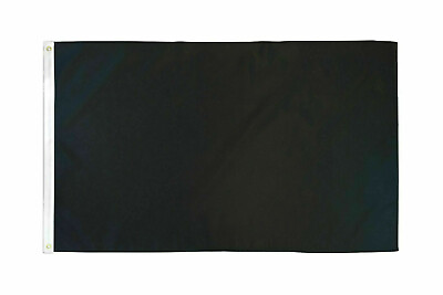 #ad 2x3 Black SOLID Nylon Printed Flag Plain 3x2 Grommets 100D FADE PROOF $8.44