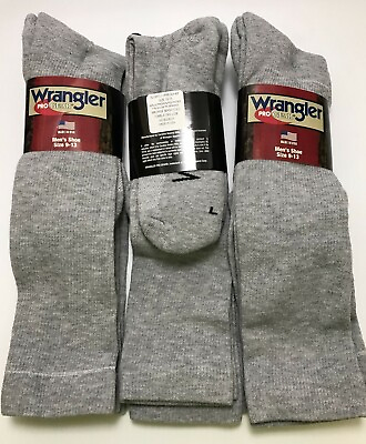 #ad Wrangler Pro Gear Over the Calf Western Boot Sock Large Grey 12 pairs $49.99