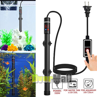 #ad LCD Submersible Aquarium Heater Anti Explosion for Tropical Fish Tank Heaters $33.69