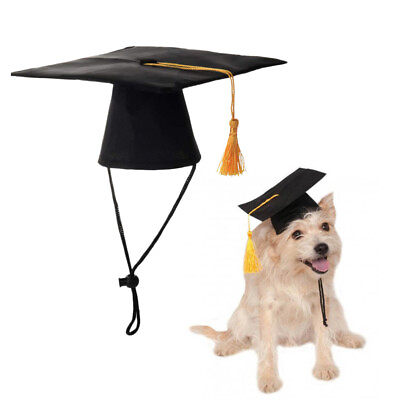 #ad 1PC Dog Hat Dog Supplies Dog Headgear Pet Hat Pet Graduation Caps Pet Dog Hat $8.45