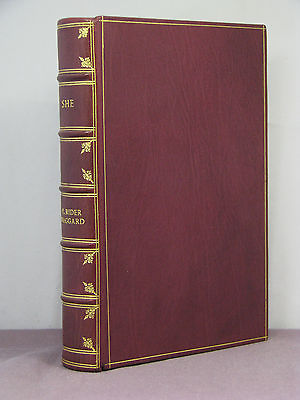 #ad 1st She by H Rider Haggard 1st state of 1st HB edition from 1887 full leather $1000.00