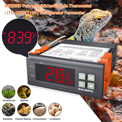 #ad Inkbird Cooler Heater Temperature Controller 110V Smart Thermostat 50 210°F C F $14.99