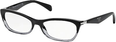 #ad Prada PR15PV ZYY 1O1 Eyeglasses Black Gradient Transparent 53mm $99.99