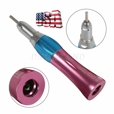 #ad Pink Dental Straight Nose Handpiece fit NSK E TYPE Motor Low Prophy angle $69.14