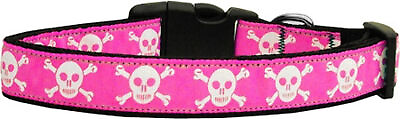 #ad Pink Skulls Nylon Collar $24.78