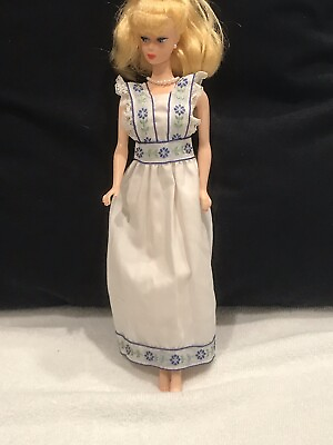 #ad For Barbie Homemade Prairie Victorian Style Simple Apron Pinafore Overall Dress $9.00