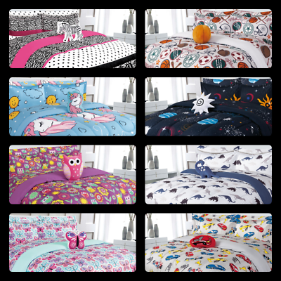 #ad 6 8PC TWIN FULL KIDS COMFORTER COMPLETE BEDDING SET MANY DESIGNS BED IN A BAG $33.00