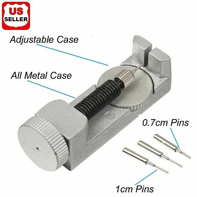#ad Metal Adjustable Watch Band Strap Bracelet Link Pin Remover Repair Tool Kit Set2 $3.99