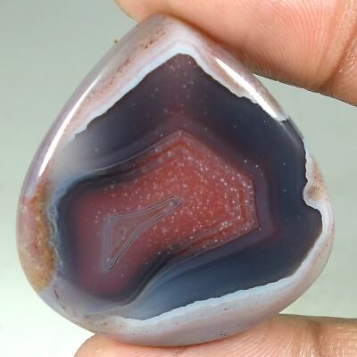 #ad 100% Natural Botswana Agate Pear Cab Strking Gemstones 55.30Cts 32x 35x 07mm $12.99