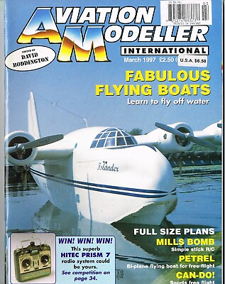 #ad AVIATION MODELLER INTERNATIONAL Magazine March 1997 free pullout plans $9.95