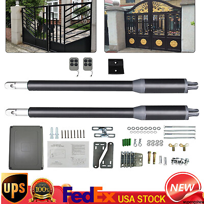 #ad Electric Arm Dual Single Swing Gate Opener Automatic Heavy Duty Remote 650lbs $272.96