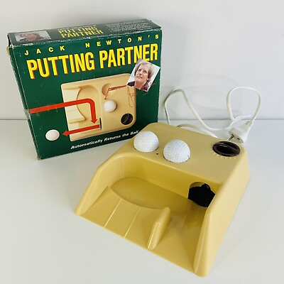 #ad Vintage Jack Newton#x27;s Putting Partner Golf Automatic Putt Return Device Practice AU $34.00