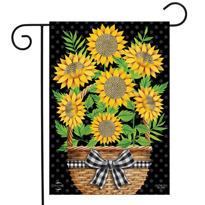 #ad Primitive Sunflowers Autumn Garden Flag Floral Fall 12.5quot; x 18quot; Briarwood Lane $6.99