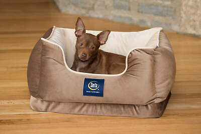 #ad Serta Ortho Cuddler Pet Dog Bed Medium Brown Machine Washable Lid Easy To Care $32.87