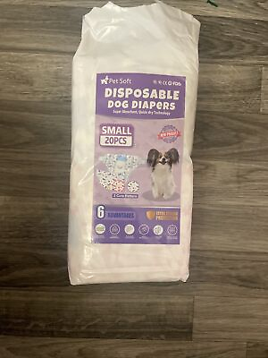 #ad Pet Soft Dog Diapers Disposable Size Small 20Pcs $5.00