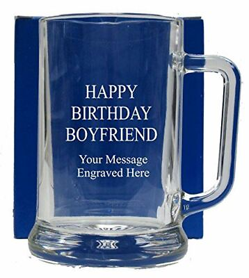 #ad HAPPY BIRTHDAY BOYFRIEND GLASS TANKARD GT134 GBP 9.99