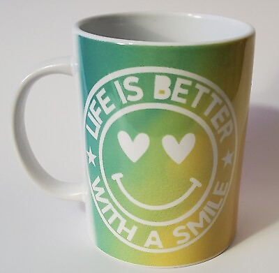 #ad Life Is Better With A Smile Coffee Mug $17.99