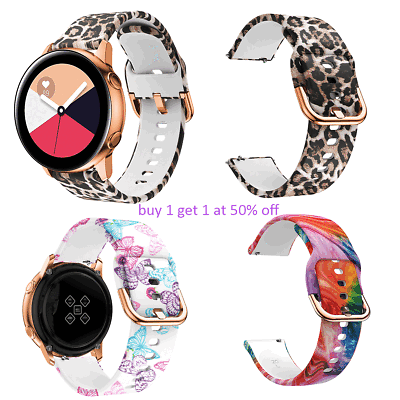 #ad Soft Pattern Printed Watch Band for Samsung Galaxy Watch 42mm Active 2 40mm 44mm $5.99