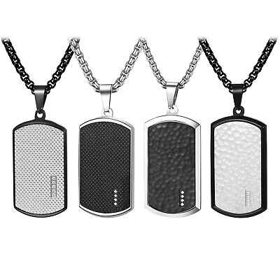 #ad Personalized Army Military Dog Tags Necklace Custom Free Engraved Letter Name $8.99