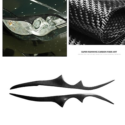#ad For 2006 2008 Subaru Legacy Outback Carbon Fiber Headlight Eyebrow Eyelid Cover $37.34