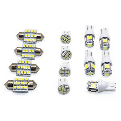 #ad 13PCS LED Lights Interior Package Kit For Dome License Plate Lamp Bulbs White $7.79