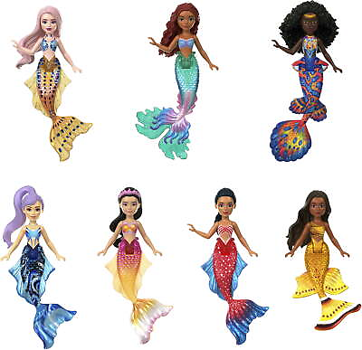 #ad The Little Mermaid Ariel and Sisters Small Doll Set with 7 Mermaid Dolls $23.34