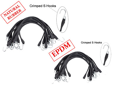 #ad EPDM Or Natural Rubber Tarp Bungee Straps w Crimped Hooks $239.99