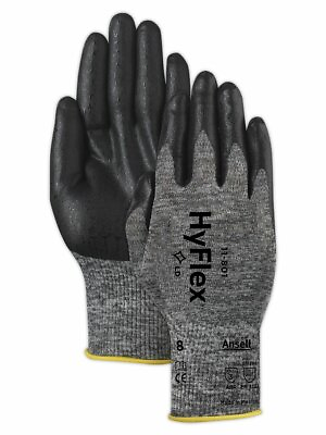 #ad 3 PR. Ansell 11 801 HyFlex Lightweight Nitrile Palm Coated Work Gloves $12.95