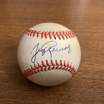 #ad Bulls White Sox Owner JERRY REINSDORF Signed Budig A.L. Ball *Shipping Included $34.95