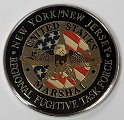 #ad USMS UNITED STATES MARSHAL SERVICE NEW YORK NEW JERSEY REGIONAL FUGITIVE TF COIN $39.99