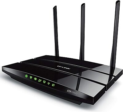 #ad TP Link AC1350 Wireless Dual Band WiFi Router Archer C59 Refurbished $24.99