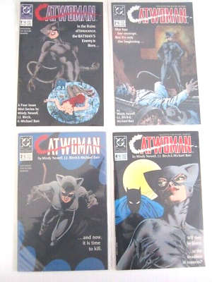 #ad 4 comic books 1989 Catwoman 1989 #1 2 3 4 Near Mint Complete mini series Set $19.95