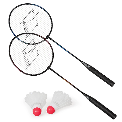 #ad 2 Player Badminton Racket Set; Contains 2 Rackets with Tempered Steel Shafts Co $20.80