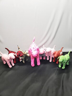 #ad Victoria#x27;s Secret Plush Pink Dogs MIXED LOT Of 8 Stuffed Animals Victoria $39.99