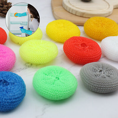 #ad 24pcs Dishwashing Brush Fadeless No Burrs Removing Rust Scouring Pad Easy to Use $15.49