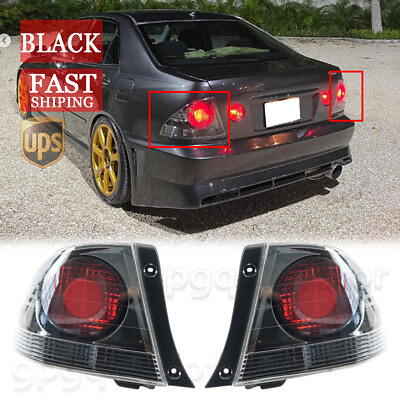 #ad For Lexus IS200 IS300 01 05 Black Pair Rear Side Tail Light Brake Lamp W O Bulbs $169.99