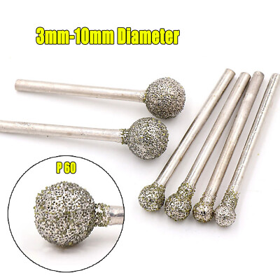 #ad Spherical Diamond Grinding Head Round Ball Drill Bits For Stone Carving Tools $3.48