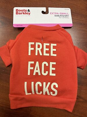 #ad Free Face Licks Lightweight Dog Sweatshirt Boots amp; Barkley EXTRA SMALL 2 Pack $13.00