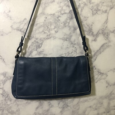 Coach Small Handbag Y2K Slim Baby Blue Color Baguette $29.95