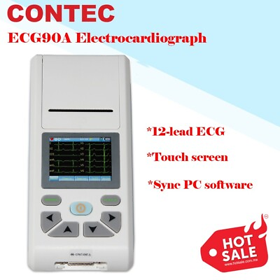 #ad TOUCH SCREEN Portable Handheld ECG90A Electrocardiograph ECG Machine10 leads $299.00