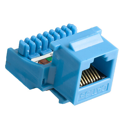 #ad 100 PACK H STYLE CAT5E TUFF JACKS IN BLUE SAME DAY SHIPPING FROM THE US $109.95